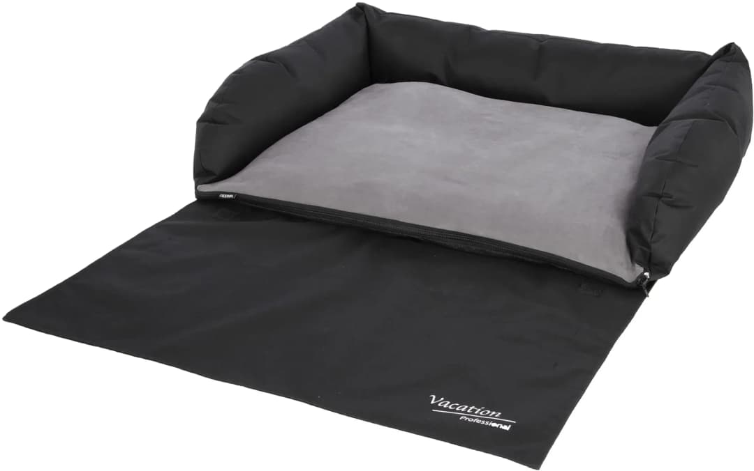 Auto-Hundebett 80 x 60 cm grau und schwarz