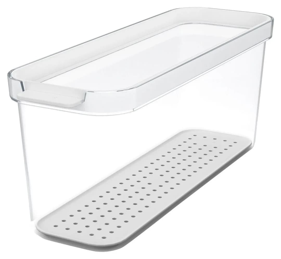 Frischhaltedose eckig transparent weiß 28,2 cm 2 l