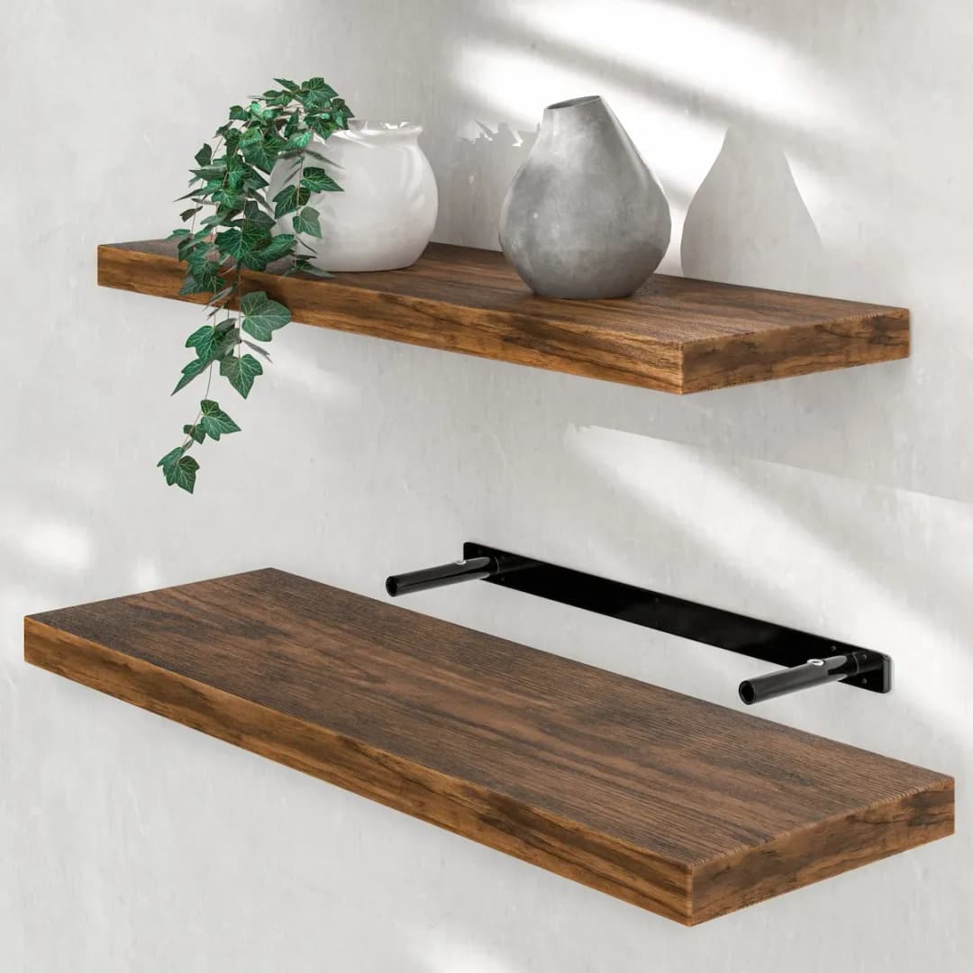 Hängeregal 70 cm x 23 cm x 3,8 cm Dunkle Eiche