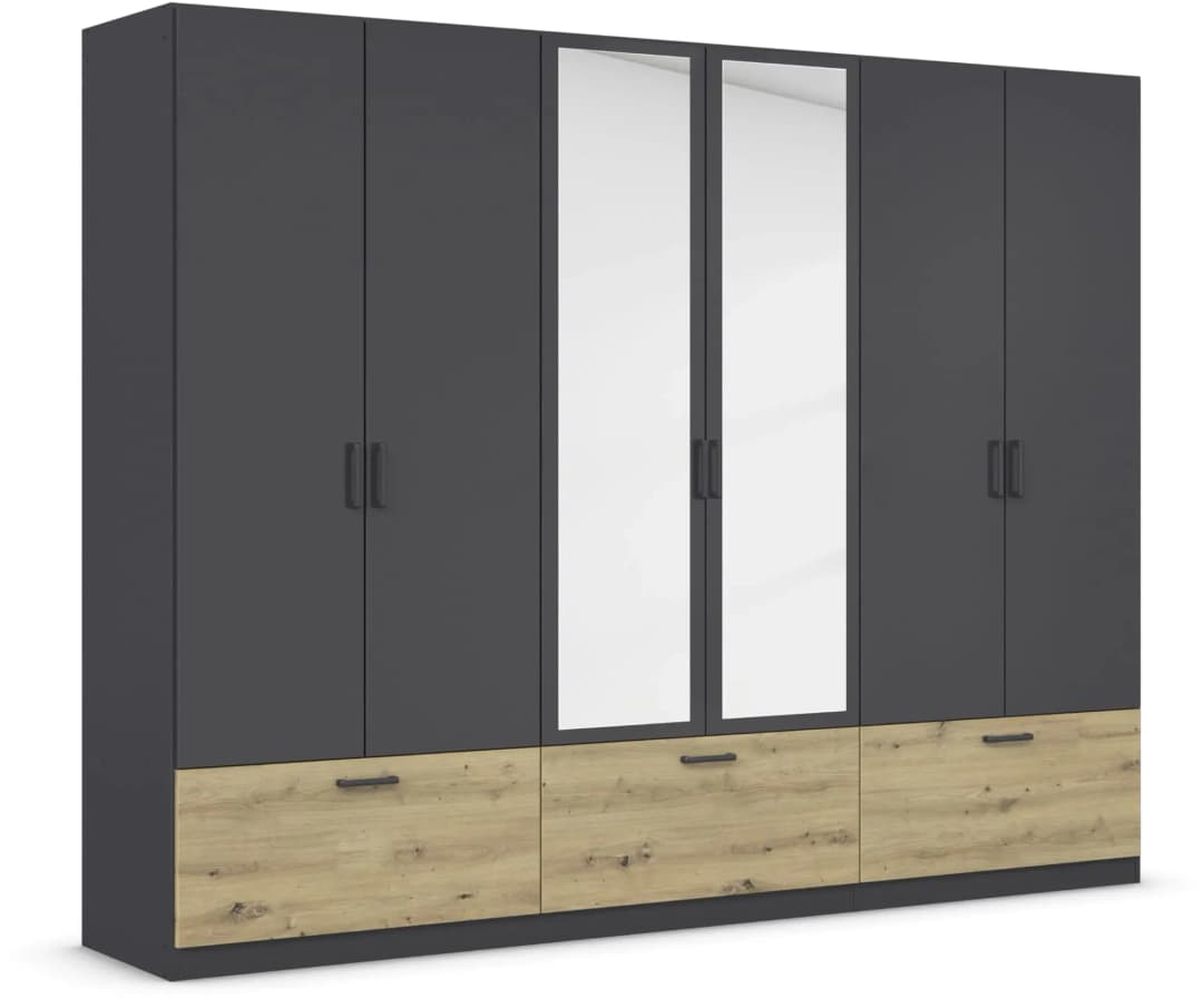 Drehtürenschrank BARI 270 x 210 x 54 cm Grau