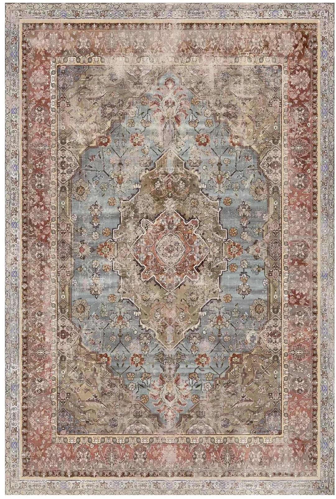 Avlin Küchenläufer 80 x 300 cm Multicolor Vintage
