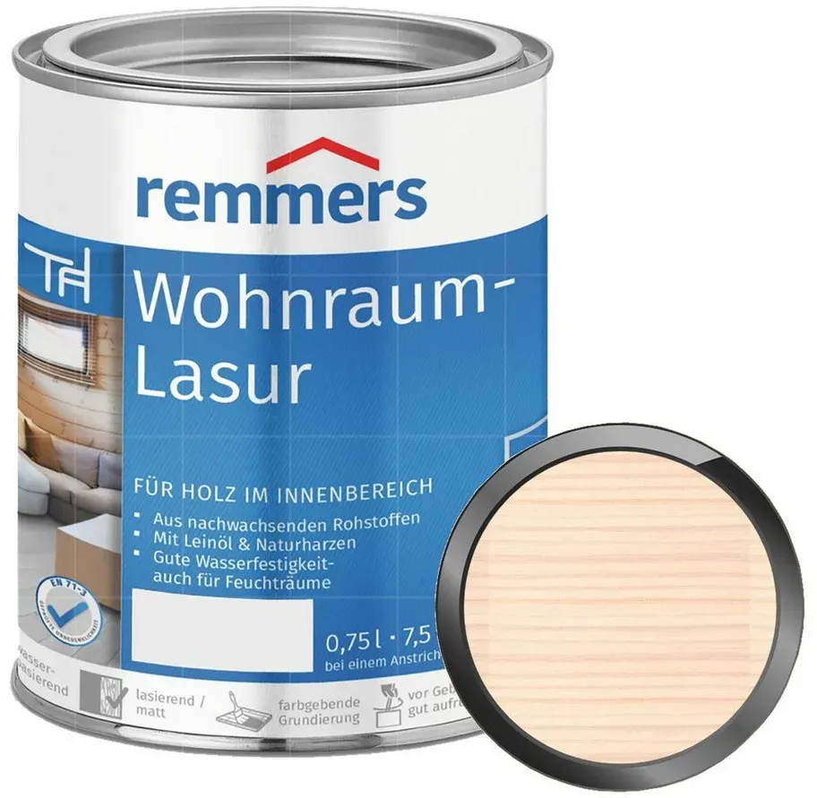 Wohnraum-Lasur weiß matt 0,75 l