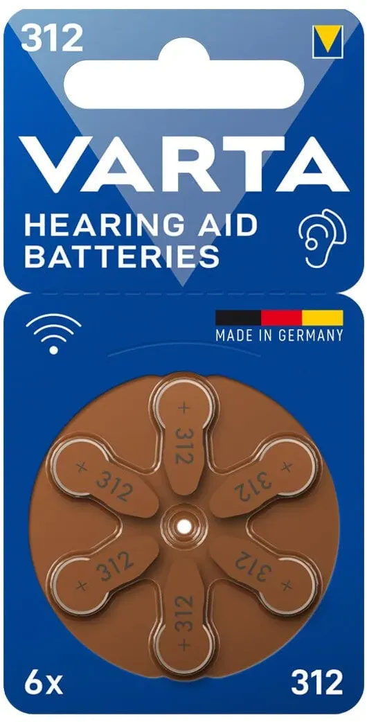 Hörgerätebatterie Typ 312 6 St.