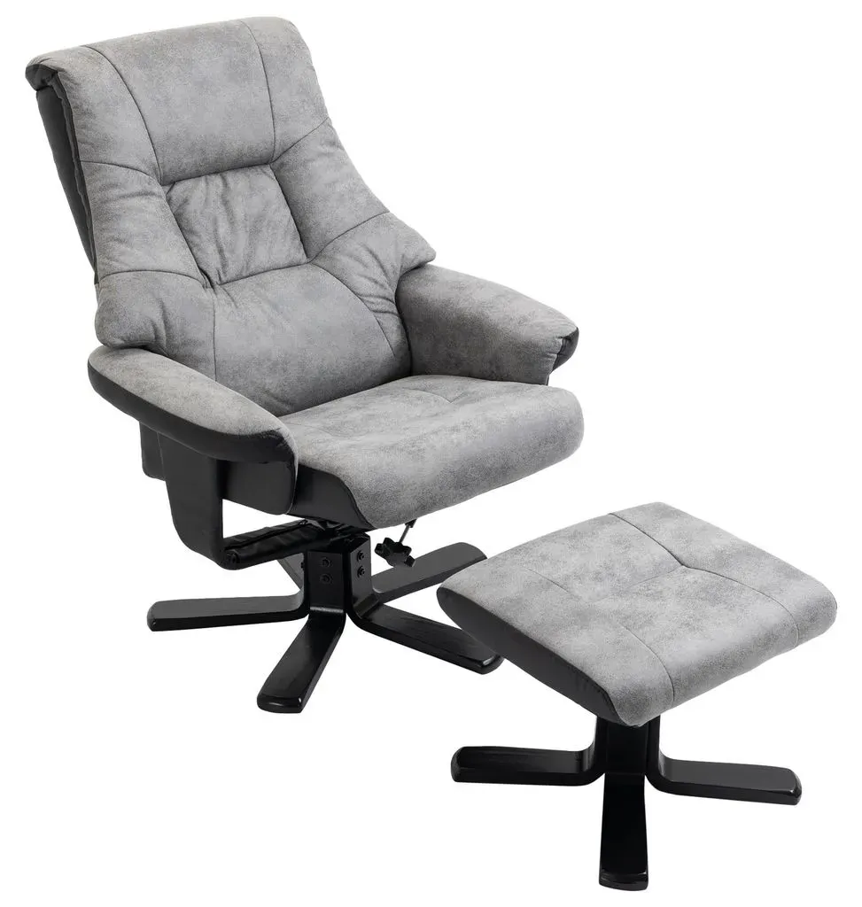 Relaxsessel mit Hocker Mikrofaser 100 x 100 x 100 cm