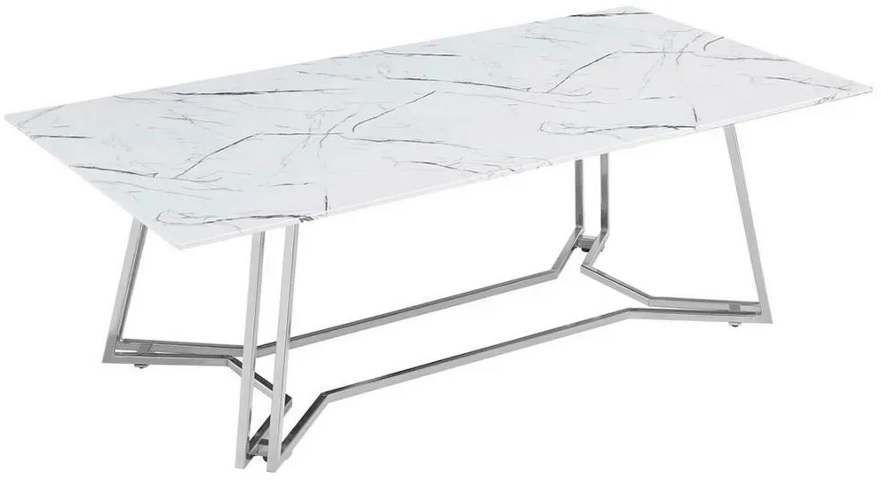 Nobile Marmor silber/weiß 110 x 40 x 60 cm