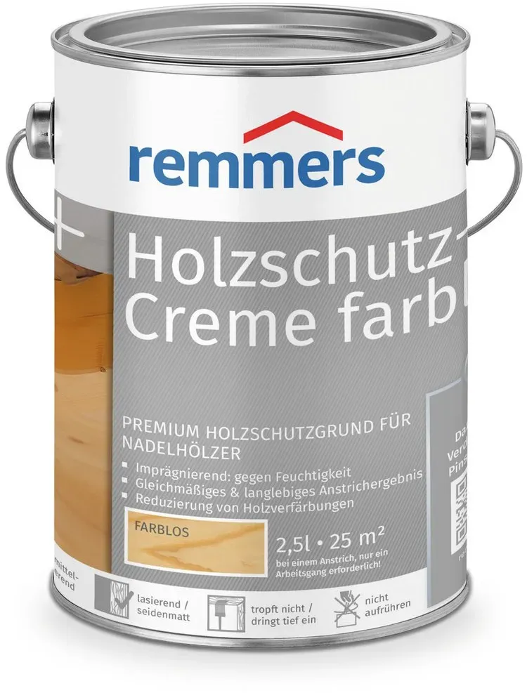 Holzschutz-Creme Weiß seidenmatt 2,5 l