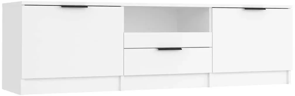 TV-Schrank Lowboard 140 x 35 x 40 cm Weiß Holzwerkstoff