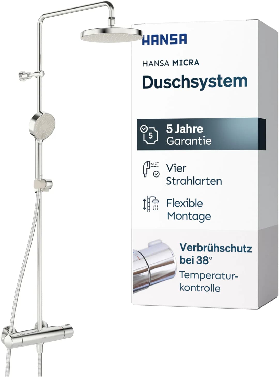 Micra Duschsystem mit Thermostat Chrom 44350130