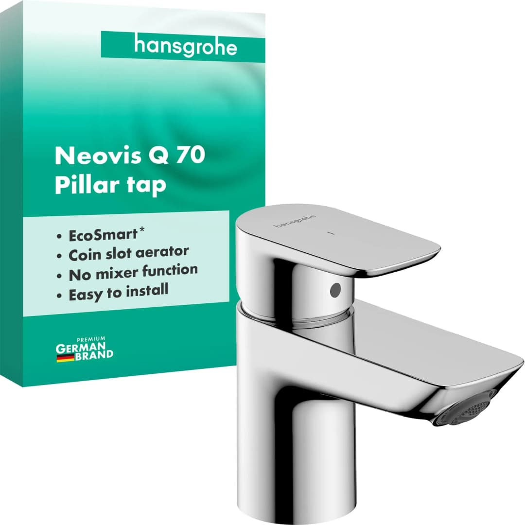 Neovis Q Standventil 70 mit Hebelgriff für Kaltwasser oder vorgemischtes Wasser, ohne Ablaufgarnitur, chrom