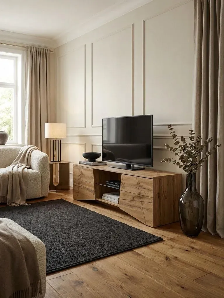 Lowboard 160x50x40 cm Braun Glas/Holz/Spanplatte