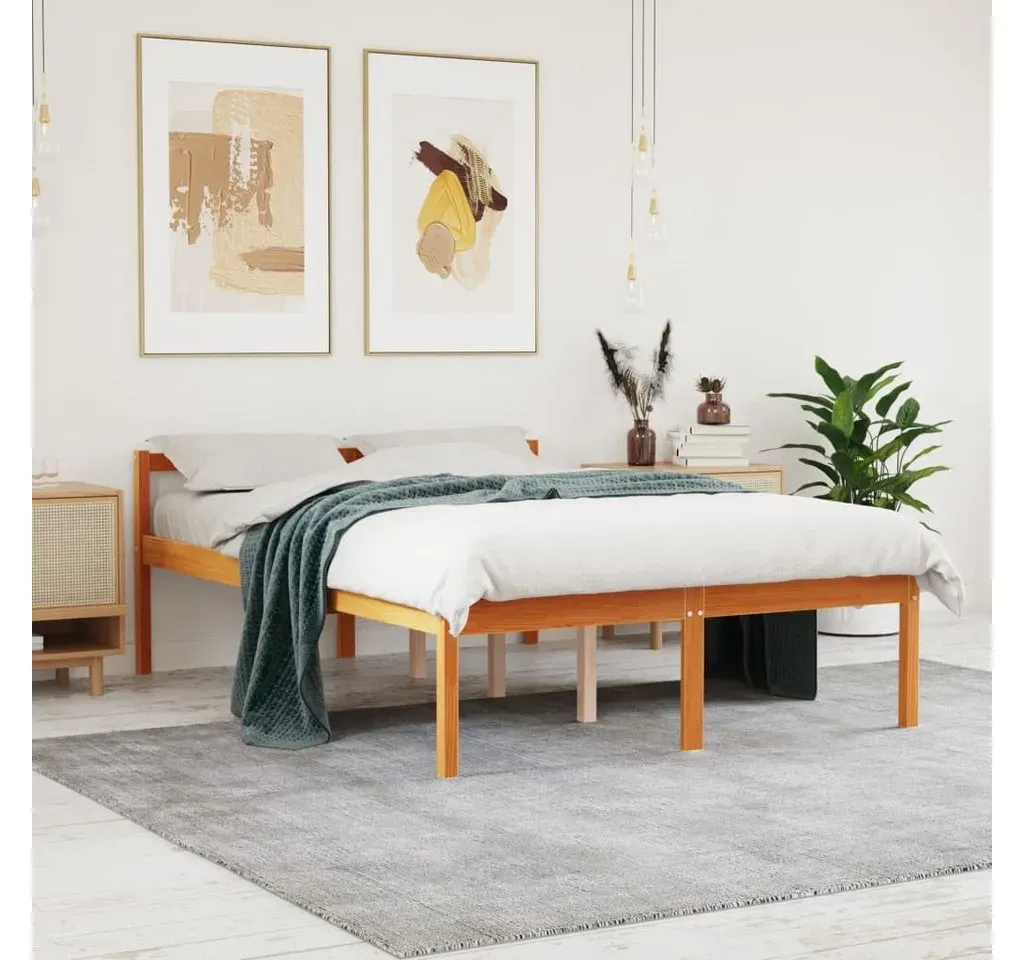 Seniorenbett 135 x 190 cm Wachsbraun