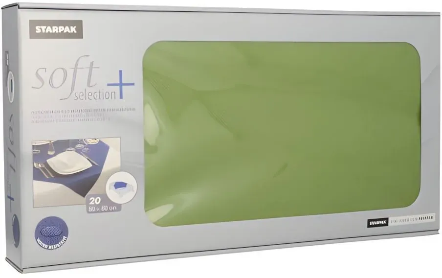 Mitteldecke Vlies soft selection plus 80 x 80 cm Olivgrün