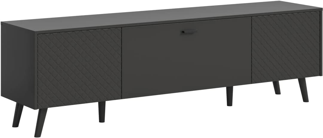 Linea Lowboard 185x55 cm Grau Matt MDF/Spanplatte/Melamin/Holzwerkstoff