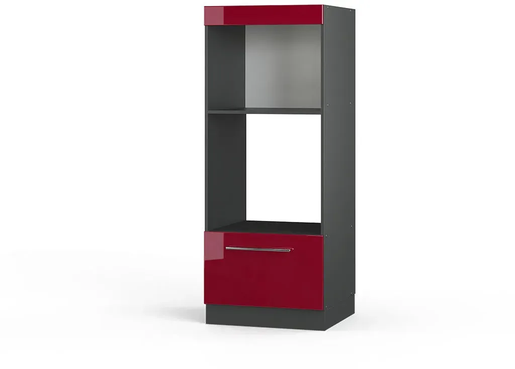 Hochschrank Mikrowellenumbauschrank 60 x 0 x 0 cm Rot