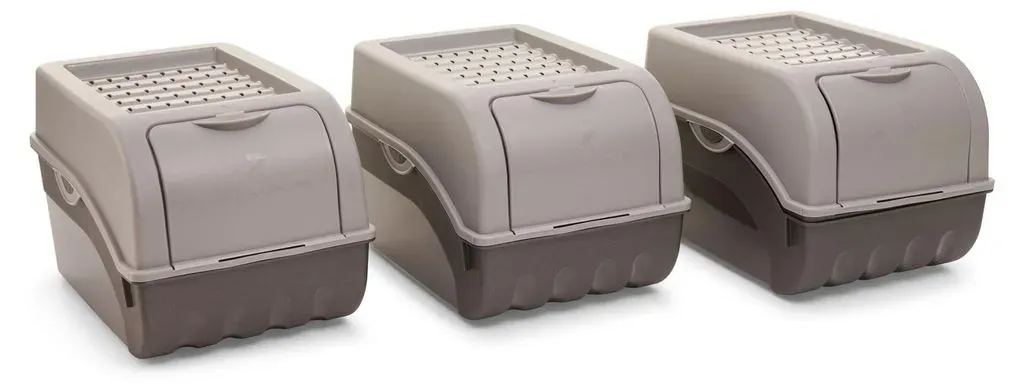 Aufbewahrungsbox 29 x 19 cm 3-tlg. grau