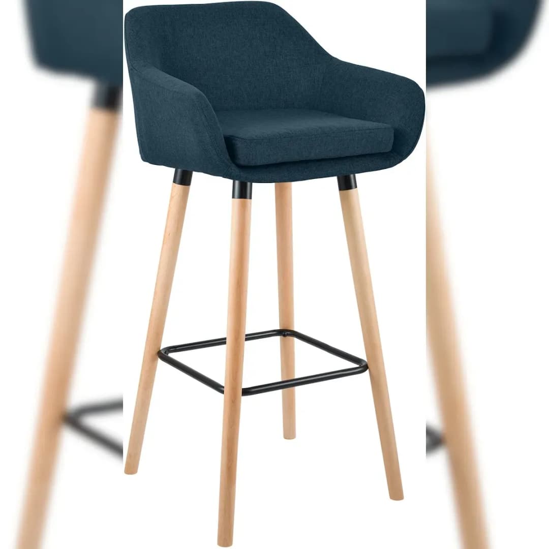Barhocker Grant Stoff blau