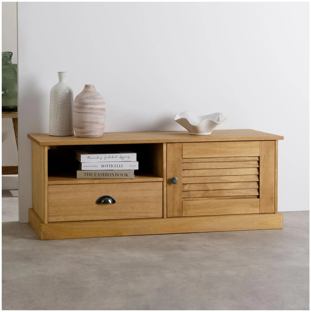Veneta TV-Lowboard 106x40x40 cm Braun Holz