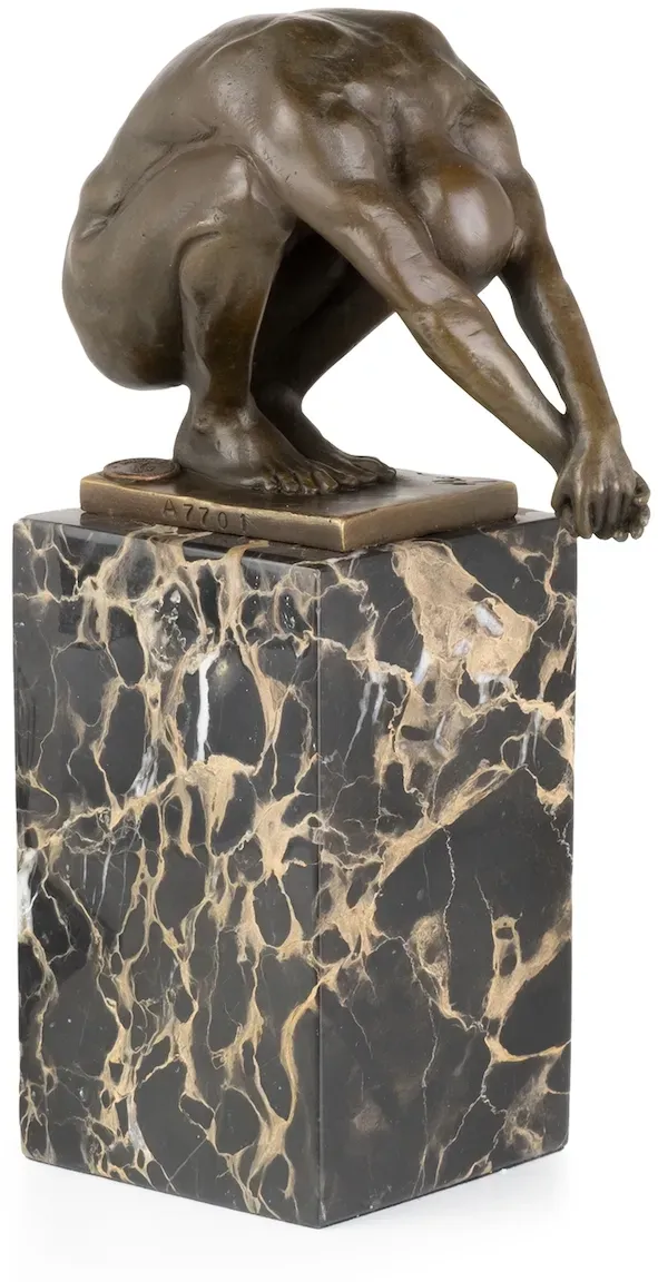 Bronzefigur Akt Turmspringer Schwimmer Höhe 23 cm 2,85 kg Skulptur Statue Antik-Stil historisch Dekoration Vintage
