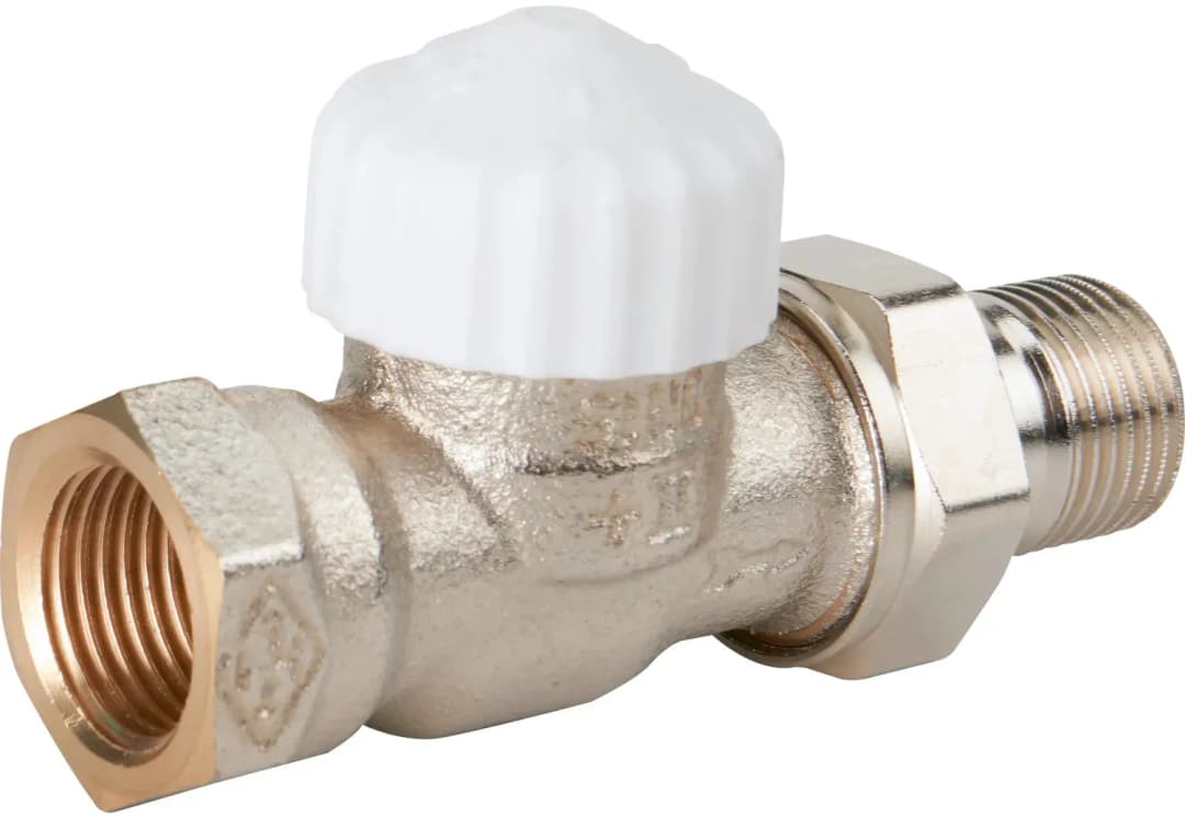 V-exact II Thermostatventilunterteil Durchgang DN 15 vernickelt