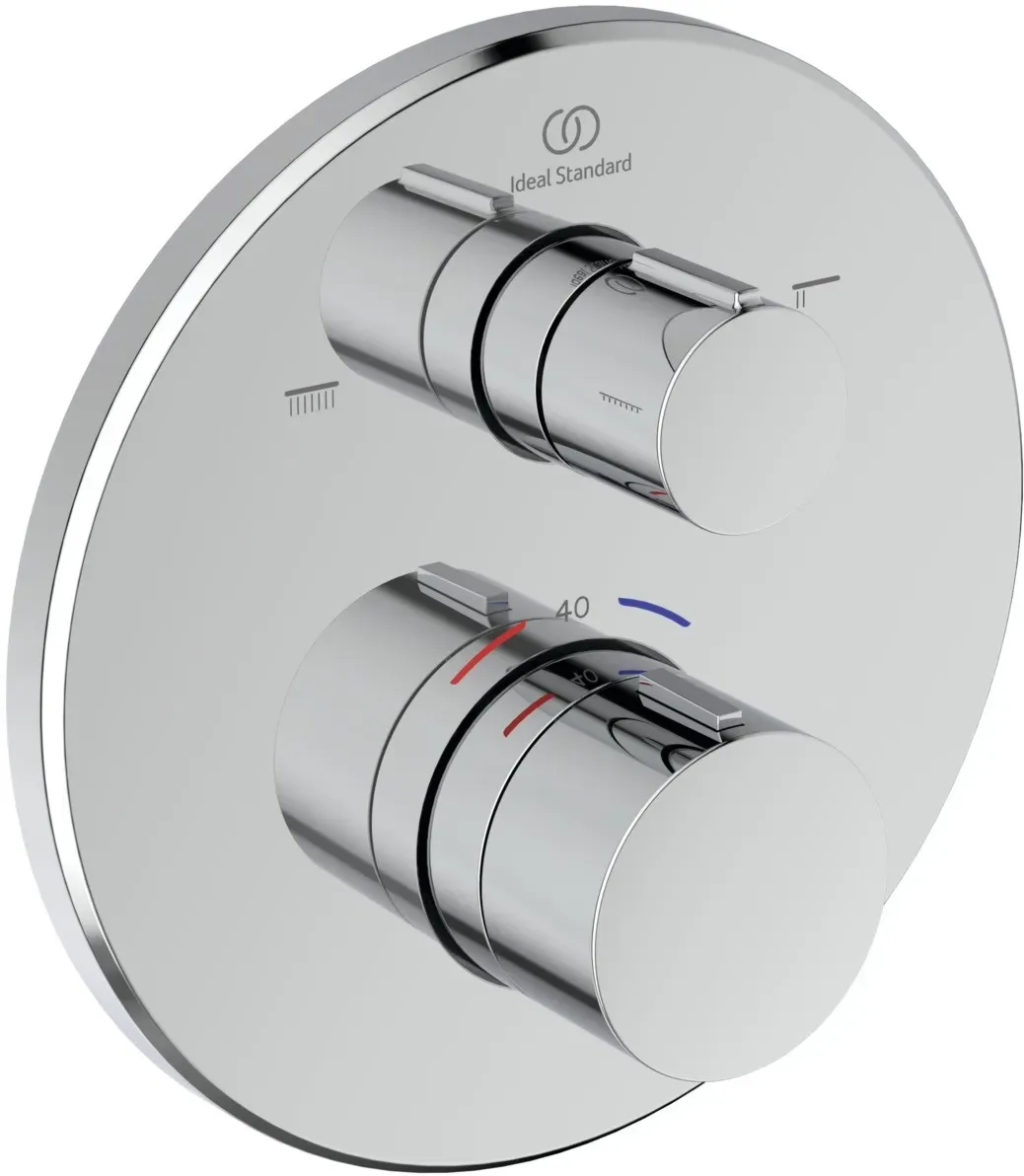 Ceratherm T100 Unterputz-Duscharmatur mit Thermostat d:157mm Chrom