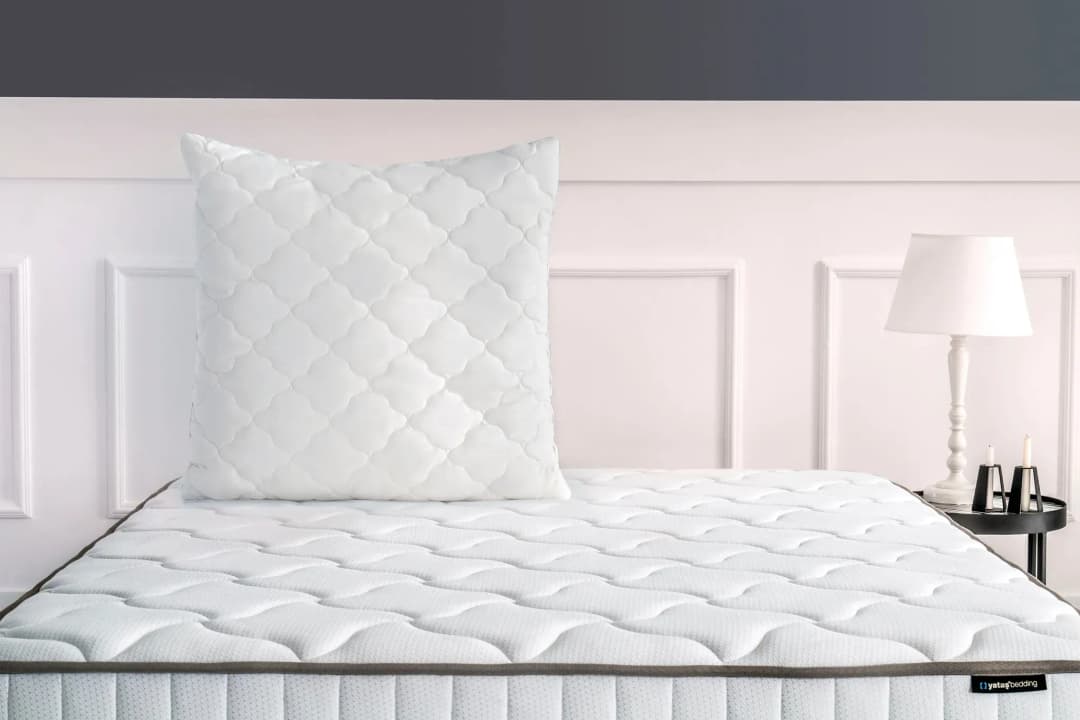 Kopfkissen Superwashed Wolle 80 x 80 cm Weiß