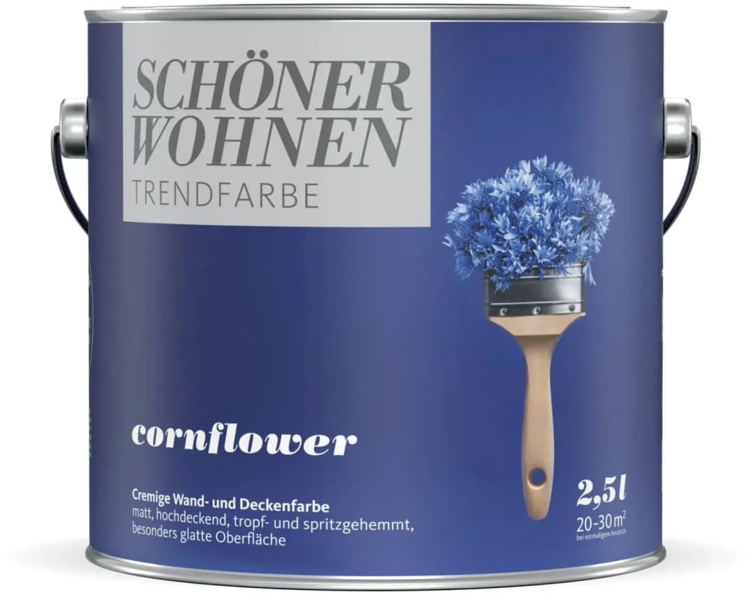 Trendfarbe Cornflower blau matt 2,5 l