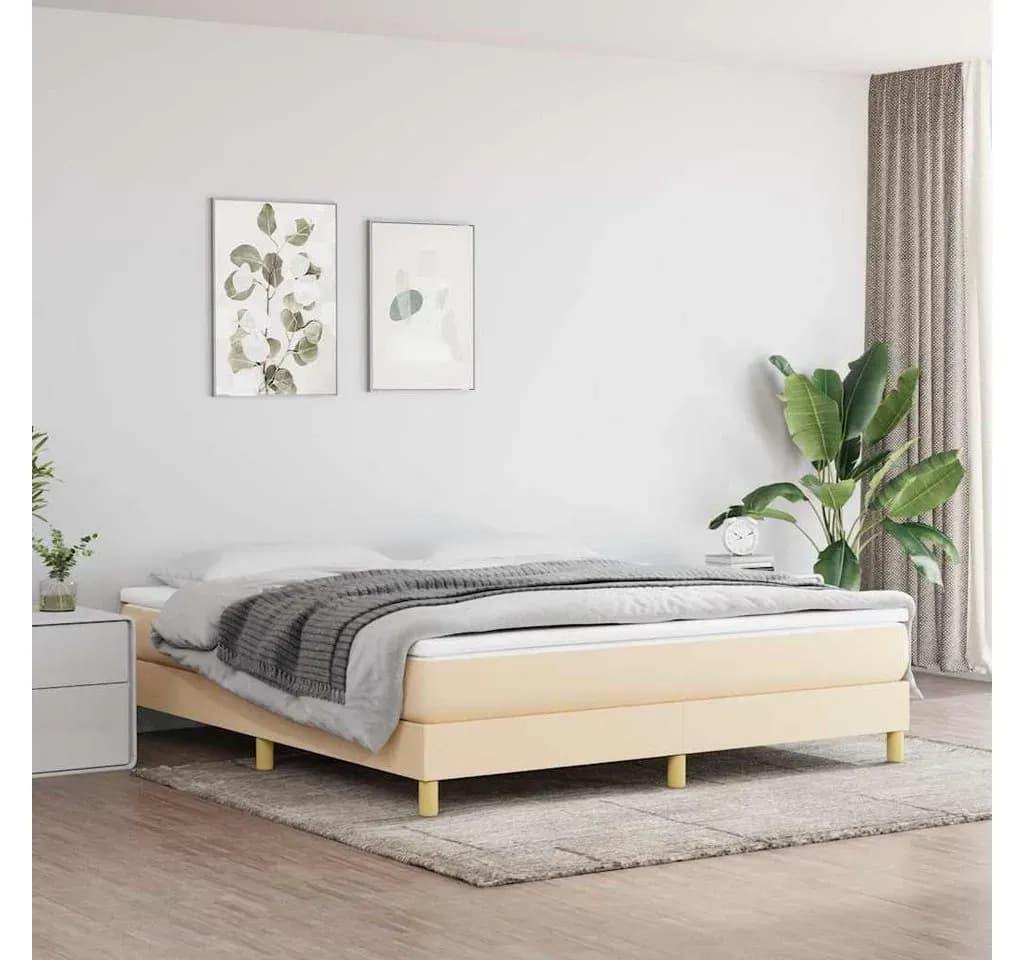 Boxspringbettgestell 160 x 200 cm Creme