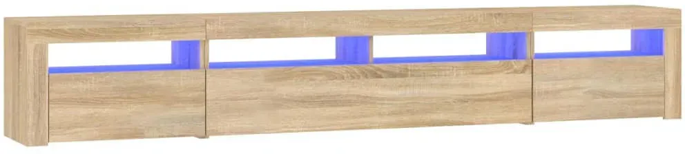 TV-Schrank mit LED-Leuchten 240x35x40 cm Sonoma-Eiche Holz
