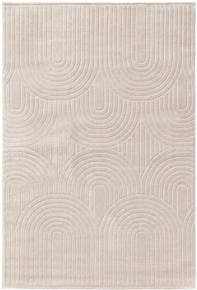Claire Kurzflorteppich 140 x 200 cm Weiß