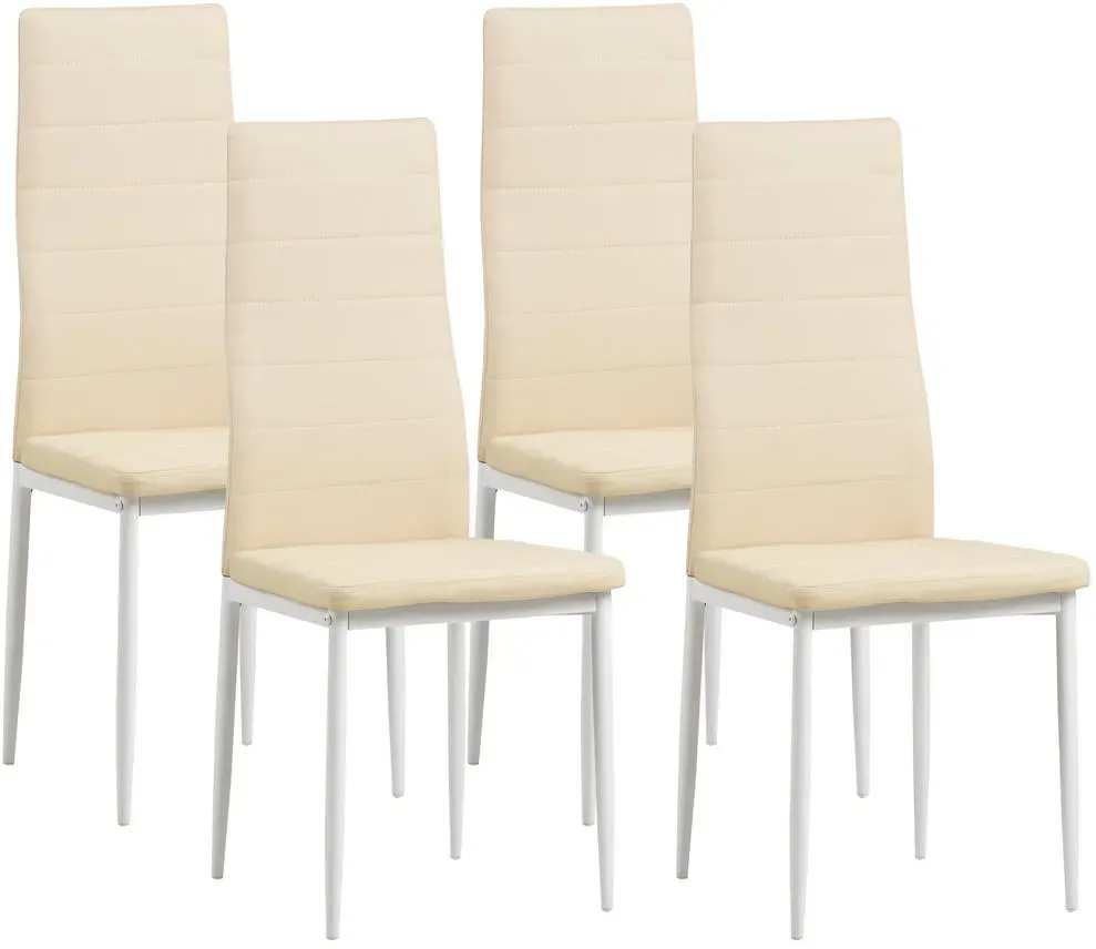 Esszimmerstuhl Milano Kunstleder beige 4er Set