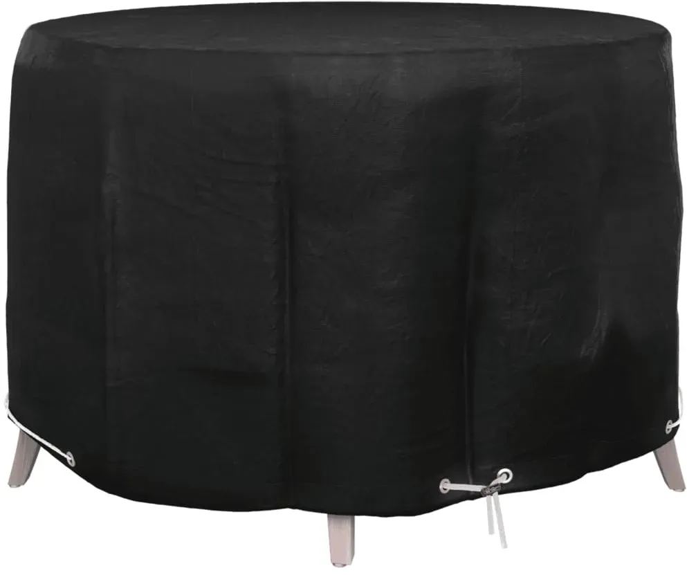 Gartenmöbel-Abdeckung Ø125 x 75 cm Schwarz