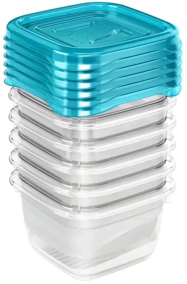 Frischhaltedosenset blau 15,5 x 10,5 x 11,5 cm 3 x 1 l