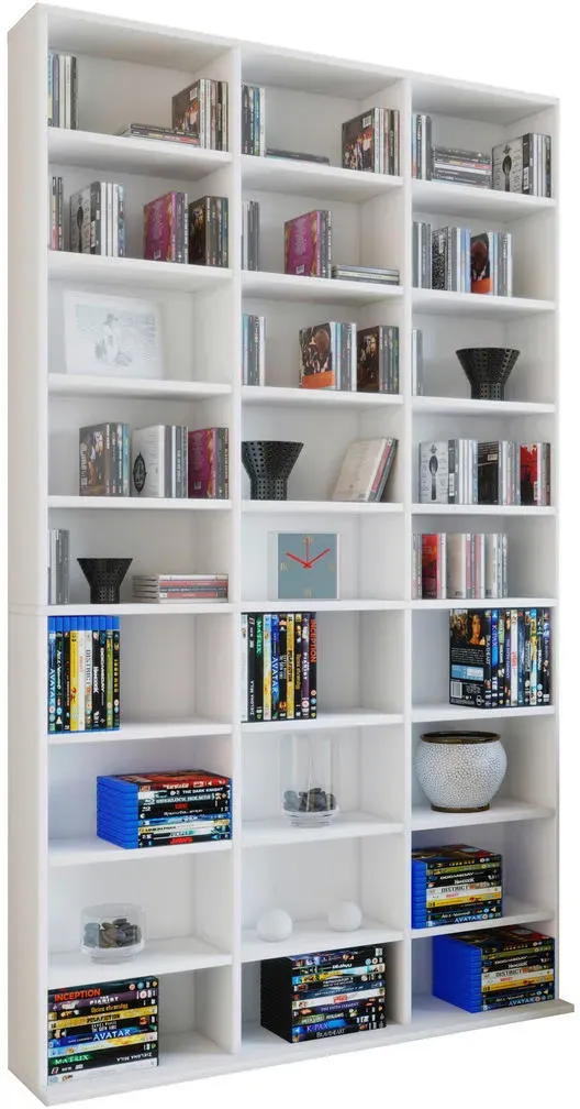 Megosa Maxi Bücherregal 102 x 23 x 181 cm Weiß