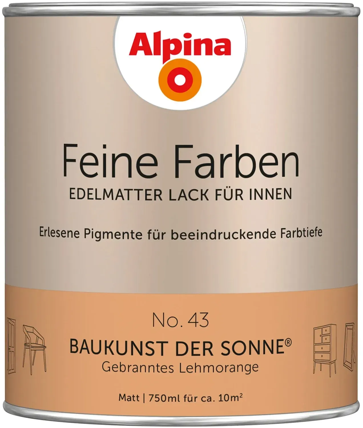 Feine Farben Lack 750 ml No. 43 baukunst der sonne