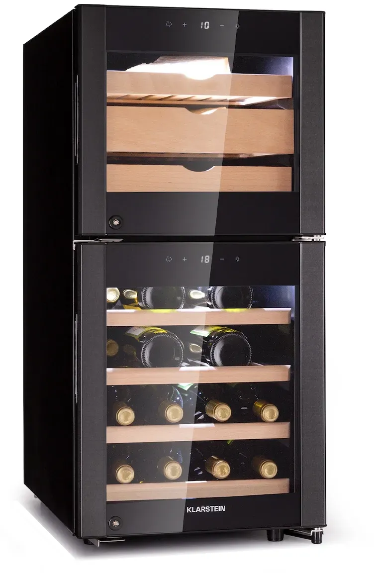 El Dorado 89 Käse & Weinkühlschrank 2 Zonen Touch 89L LED Schwarz