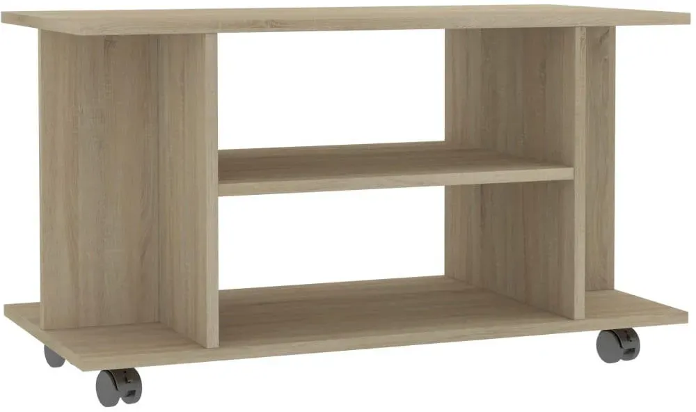 TV-Schrank mit Rollen 80 cm sonoma-eiche