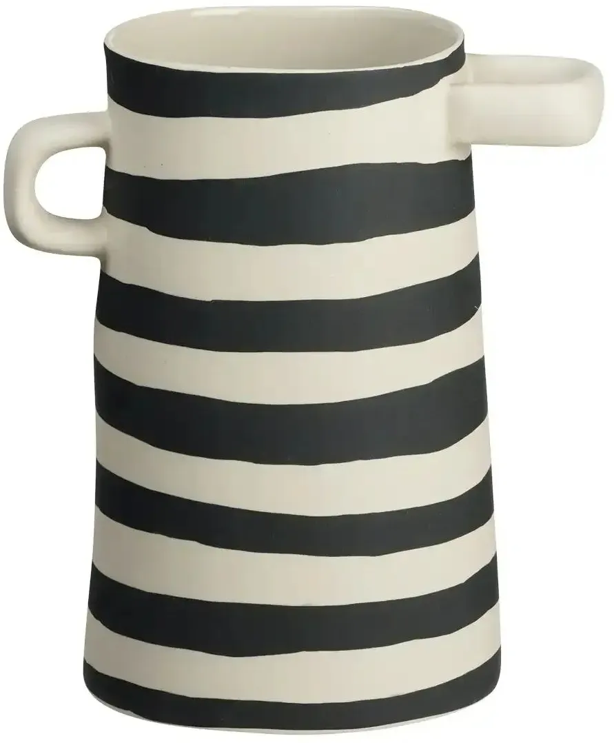 ASA 84002130 Vase Steingut, Weiß, 17cm