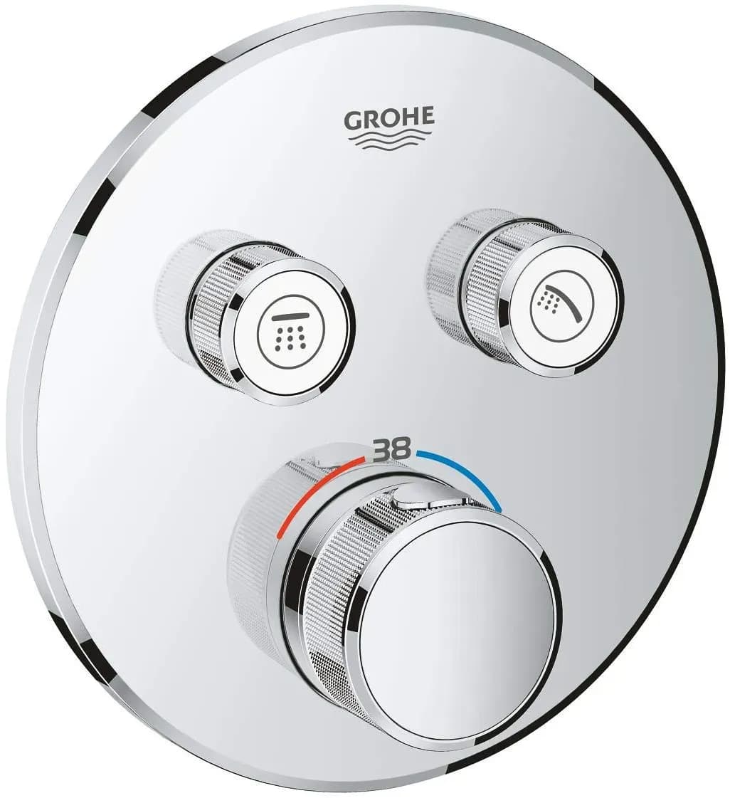 Grohtherm SmartControl Duschthermostat rund für 2 Verbraucher Chrom 29119000
