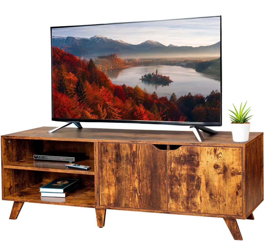 TV-Lowboard 140 x 40 cm Braun Holzwerkstoff