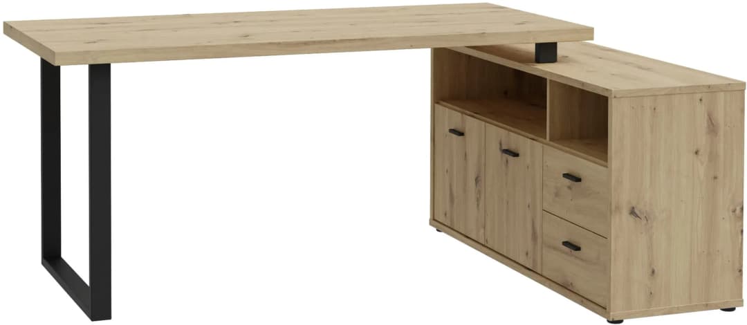 Eckschreibtisch Goldsboro Eiche / Braun