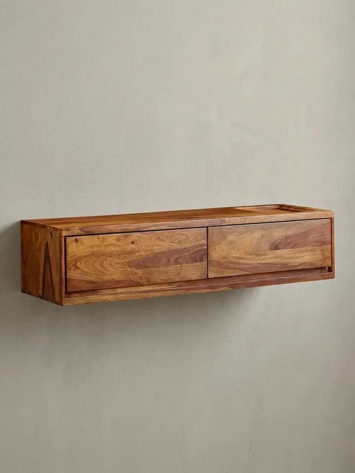 Lowboard 108x25x34 cm Braun Holz