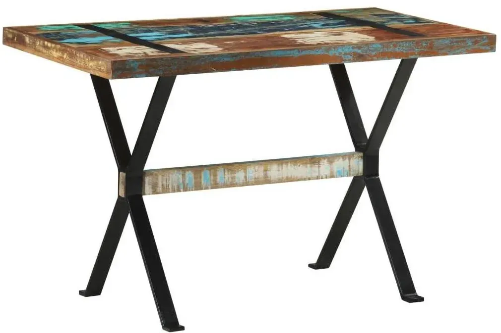 Esstisch 120 x 76 x 60 cm Altholz Massiv schwarz