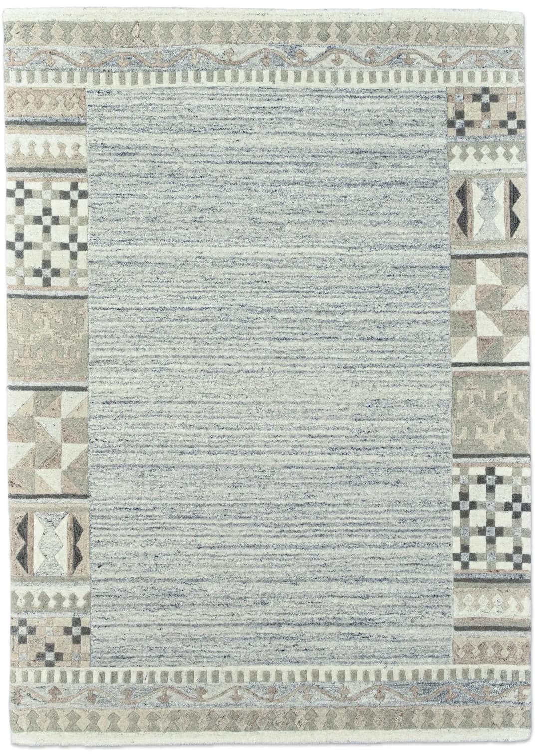 Nakarta 6030 Wollteppich 120 x 180 cm Grau