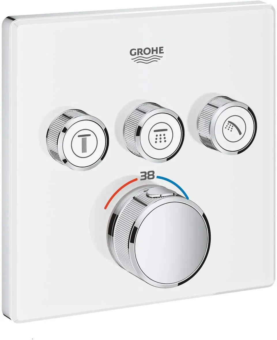 Grohtherm SmartControl Duschthermostat eckig für 3 Verbraucher Chrom 29157LS0