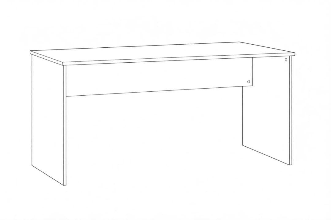 Schreibtisch Serie 500 Weiß