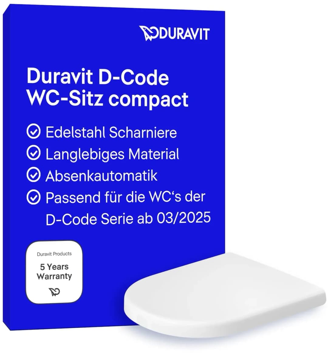 D-Code WC-Sitz mit Absenkautomatik Weiß