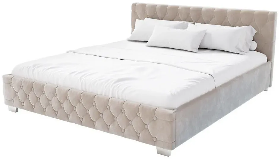 Nizza 180 x 200 cm mit Matratze beige