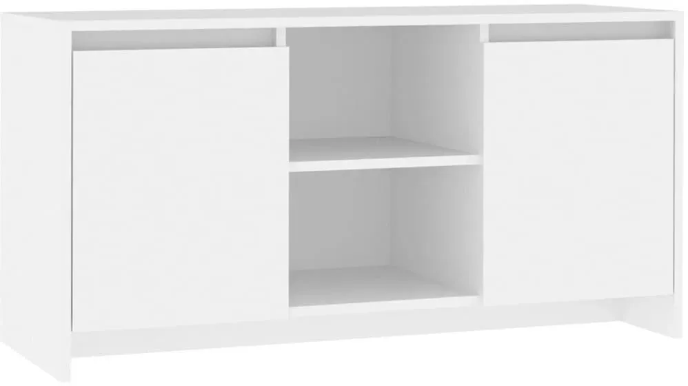 TV-Schrank Lowboard 102x37,5x52,5 cm Weiß Holzwerkstoff