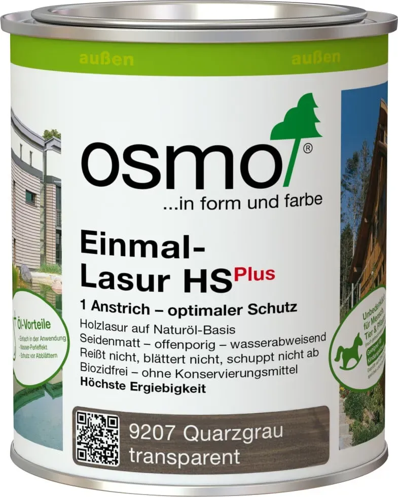 Einmal-Lasur HS Plus Quarzgrau 0,75 l