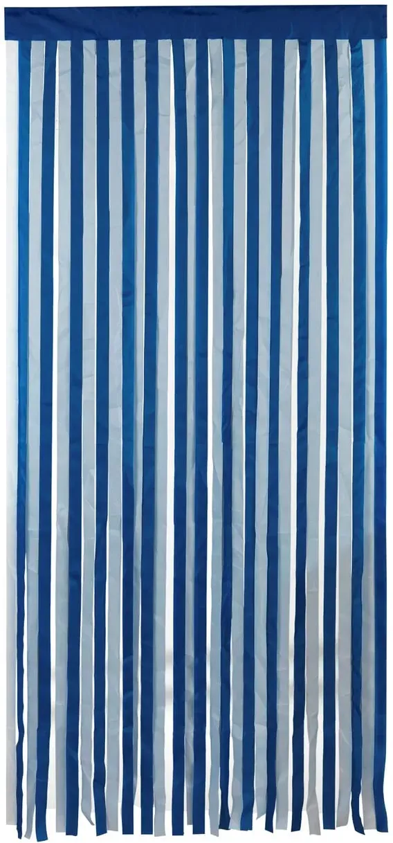 Türvorhang Ösen 90 x 200 cm Blau/Weiß